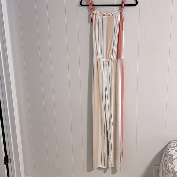 Roxy Striped Boho Style Jumpsuit - Picture 1 of 12